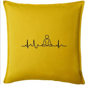 Polštář Ekg yoga - Polštář 50x50 - 50x50 - Pouze potah ( Žlutá )