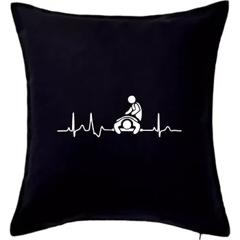 Polštář EKG masáž - Polštář 50x50 - 50x50 - Pouze potah ( Černá )