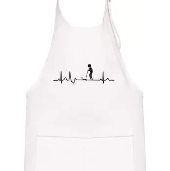 Kuchyňská zástěra EKG kroket - Dětská zástěra na vaření - Univerzální velikost ( Bílá )