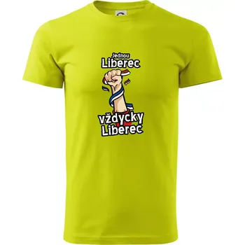 Jednou Liberec vždycky Liberec - Klasické pánské triko vyšší gramáže - 3XL ( Limetková )