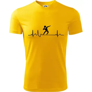 Chlapecké tričko EKG vrh koulí - Dětské triko sportovní (dresovina) - 122 cm/6 let ( Žlutá )