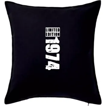 Polštář Limited edition 1974 pruh - Polštář 50x50 - 50x50 - Pouze potah ( Černá )