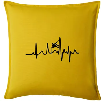 Polštář EKG horolezec - Polštář 50x50 - 50x50 - Pouze potah ( Žlutá )