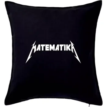 Polštář Matematika rock logo - Polštář 50x50 - 50x50 - Pouze potah ( Černá )