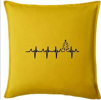 Polštář EKG Vánoční stromek - Polštář 50x50 - 50x50 - Pouze potah ( Žlutá )