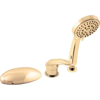 Vodovodní baterie Dunaj Vanová baterie 3-otvorová, vodopád, zlatá D470.0YZ