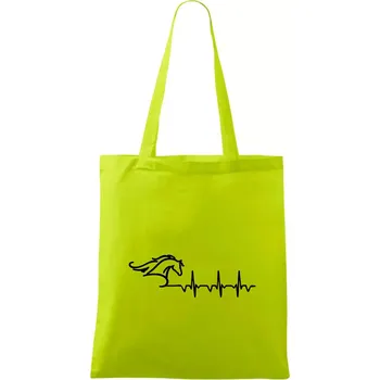 Hlava koně EKG - Taška bavlněná - 42 x 38 cm ( Limetková )