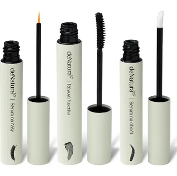deNatura Balíček sérum na řasy 3 ml + sérum na obočí 3 ml + řasenka černá 6 ml