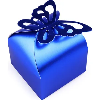 Dárková krabička motýl perleťová, barva 4 modrá