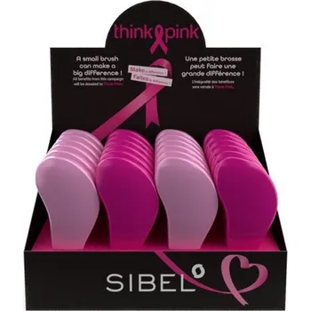 kartáč na vlasy Sibel Detangler Mini Think Pink kartáč Barva: Světlá růžová