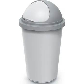 Odpadkový koš Odpadkový koš 50l | stříbrnošedý