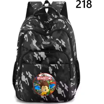 Penál Školní batoh ROBLOX - černý maskáč (camouflage) Motiv: 218