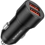 CL adaptér Borofone (BZ19B) 2x USB A, 18W, QC 3.0 black