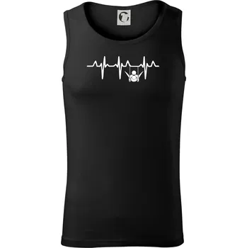 EKG cvičení kruhy - Tílko pánské Core - M ( Černá )