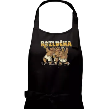 Kuchyňská zástěra Rozlučka medvědi - Dámská zástěra na vaření - Univerzální velikost ( Černá )