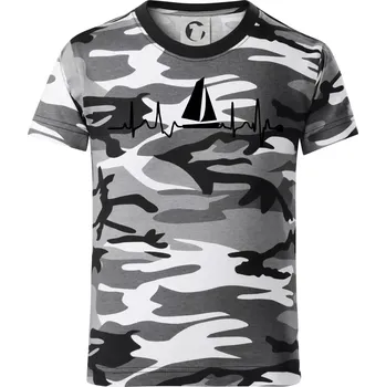 Chlapecké tričko Plachtění EKG - Dětské maskáčové triko - 104-110cm / 3-4 roky ( Šedý maskáč )