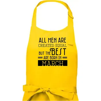 Kuchyňská zástěra All men are created equal march - Pánská zástěra na vaření - Univerzální velikost ( Žlutá )