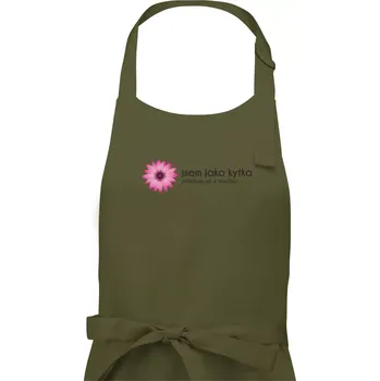Kuchyňská zástěra Jsem jako kytka potřebuju pít a sluníčko - Dámská zástěra na vaření - Univerzální velikost ( Khaki )
