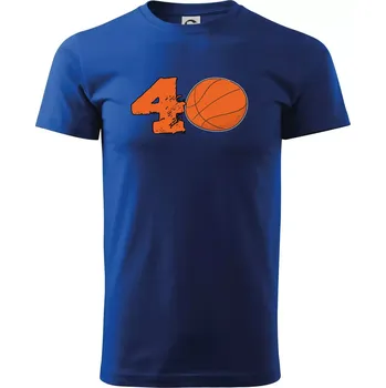 Pánské tričko Basketball kulaté narozeniny 40 - Triko extra velké (5-8XL) - 8XL ( Královská modrá )