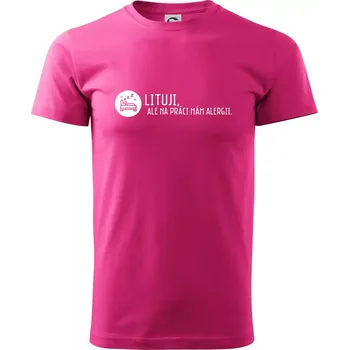 Lituji na práci mám alergii - Klasické pánské triko vyšší gramáže - XS ( Purpurová )