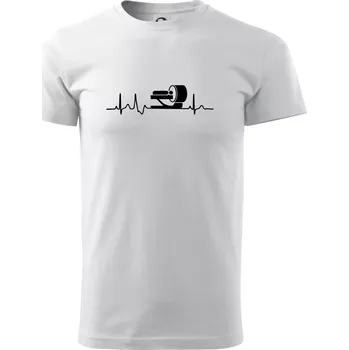 Pánské tričko EKG radiologie - Triko extra velké (5-8XL) - 6XL ( Bílá )