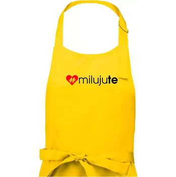 Kuchyňská zástěra Miluju tě - Dámská zástěra na vaření - Univerzální velikost ( Žlutá )