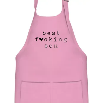 Kuchyňská zástěra Best fucking son - Dětská zástěra na vaření - Univerzální velikost ( Růžová )