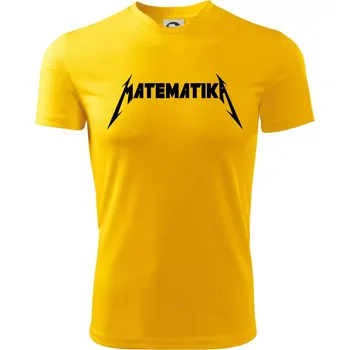 Chlapecké tričko Matematika rock logo - Dětské triko sportovní (dresovina) - 146 cm/10 let ( Žlutá )