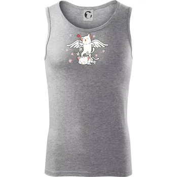 Pánská móda Kočky Amorův šíp - Tílko pánské Core - M ( Tmavě šedý melír )