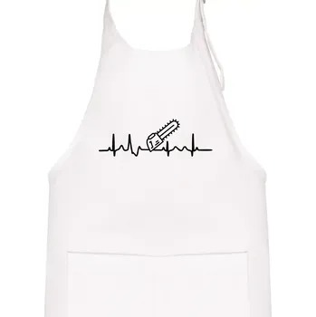 Kuchyňská zástěra EKG motorová pila - Dětská zástěra na vaření - Univerzální velikost ( Bílá )