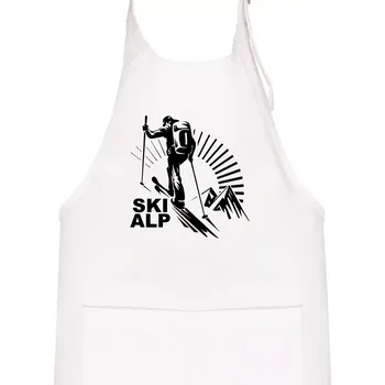 Kuchyňská zástěra Skialp trip - Dětská zástěra na vaření - Univerzální velikost ( Bílá )