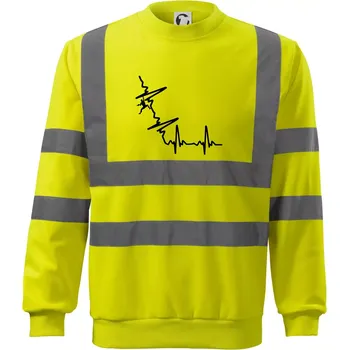 Pánská mikina EKG bouldering - Reflexní mikina - 3XL ( Neonově žlutá )
