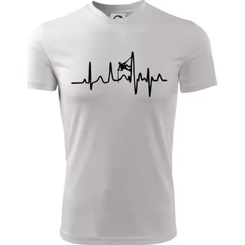 EKG horolezec - Dětské triko sportovní (dresovina) - 158 cm/12 let ( Bílá )