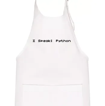 Kuchyňská zástěra I Speak Python - Dětská zástěra na vaření - Univerzální velikost ( Bílá )