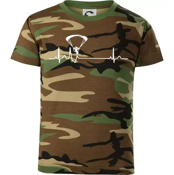 Chlapecké oblečení EKG paramotor - Dětské maskáčové triko - 134 cm/8 let ( Hnědý maskáč )