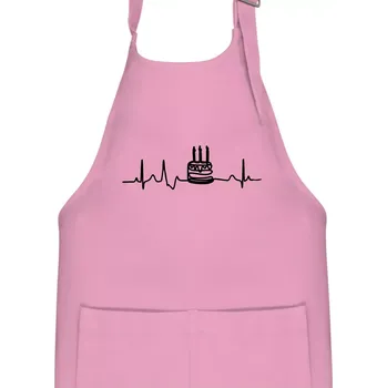 Kuchyňská zástěra Ekg dort - Dětská zástěra na vaření - Univerzální velikost ( Růžová )