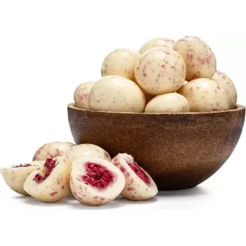 Sušené ovoce GRIZLY Lyofilizované maliny v jogurtové čokoládě 250g (exp 07/09/26)