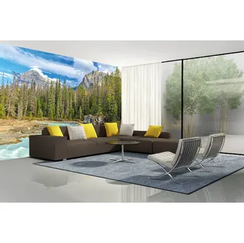 Fototapeta DIMEX | Samolepicí vliesová fototapeta na zeď Národní park Yoho MA-5-3094 | 375 x 250 cm | zelená, modrá, bílá + Samolepicí vliesová fototapeta na stěnu DIMEX Národní park Yoho MA53094 v rozměru 375 x 250 cm