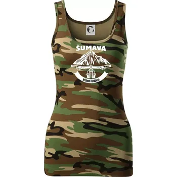 Šumava křížem krážem - Dámské Maskáčové tílko - 2XL ( Hnědý maskáč )