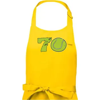 Kuchyňská zástěra Tenis kulaté narozeniny 70 - Dámská zástěra na vaření - Univerzální velikost ( Žlutá )