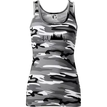 Dámské tričko EKG les - Dámské Maskáčové tílko - XL ( Šedý maskáč )