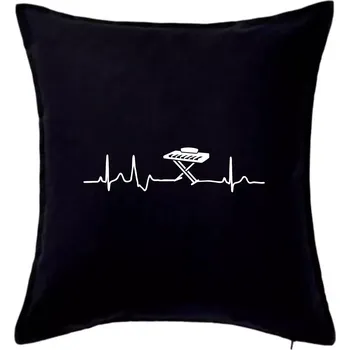 Polštář Piano ekg - přenosné - Polštář 50x50 - 50x50 - Pouze potah ( Černá )