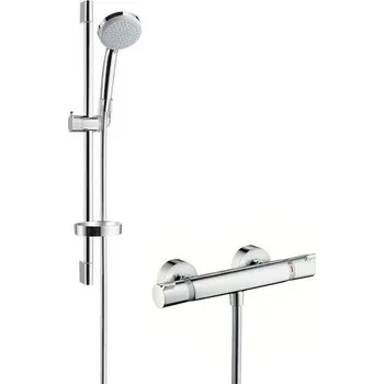 Sprchový set Hansgrohe Croma 100 - Sprchový set Vario s termostatem, 3 proudy, EcoSmart 9 l/min, chrom 27032000