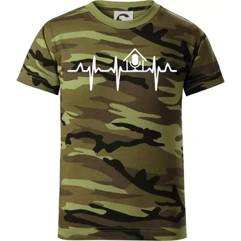 Chlapecké oblečení EKG rumka - Dětské maskáčové triko - 122 cm/6 let ( Zelený maskáč )