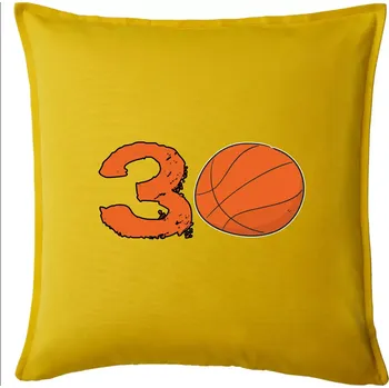 Polštář Basketball kulaté narozeniny 30 - Polštář 50x50 - 50x50 - Pouze potah ( Žlutá )