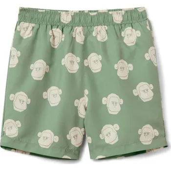 Chlapecké kraťasy 661507 - Tchibo - Dětské koupací šortky - vel. 122/128 - barva: zelená/s potiskem