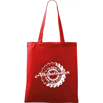 Alkoholismus pivo - Taška bavlněná - 42 x 38 cm ( Červená )