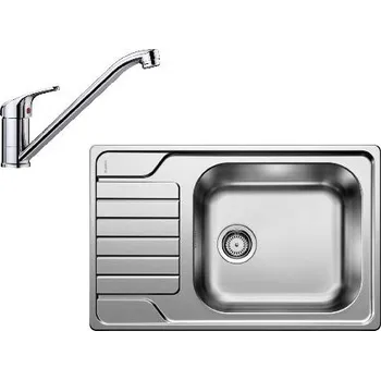Nerezový dřez Blanco - Set dřezu Dinas XL 6 S Compact a baterie Daras, nerez/chrom SET 05-A 25 DARAS