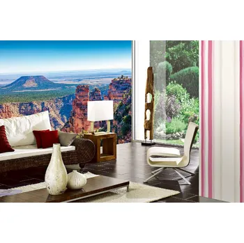 Fototapeta DIMEX | Samolepicí vliesová fototapeta na zeď Cedar Mountain v Arizoně MA-5-3018 | 375 x 250 cm | zelená, modrá, hnědá + Samolepicí vliesová fototapeta na stěnu DIMEX Cedar Mountain v Arizoně MA53018 v rozměru 375 x 250 cm