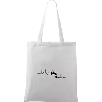 Instalatér ekg - Taška bavlněná - 42 x 38 cm ( Bílá )